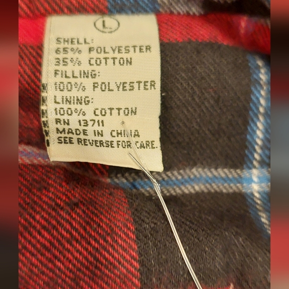 Men's Black Vest with Red Plaid Lining - Picture 6 of 9